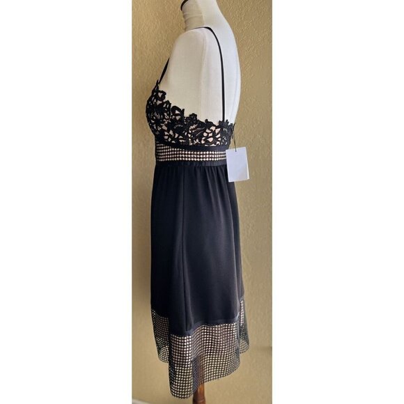 Theory Womens Black Melaena Blush Contrast Crochet Lace Dress Multi sizes $455 - Picture 9 of 12